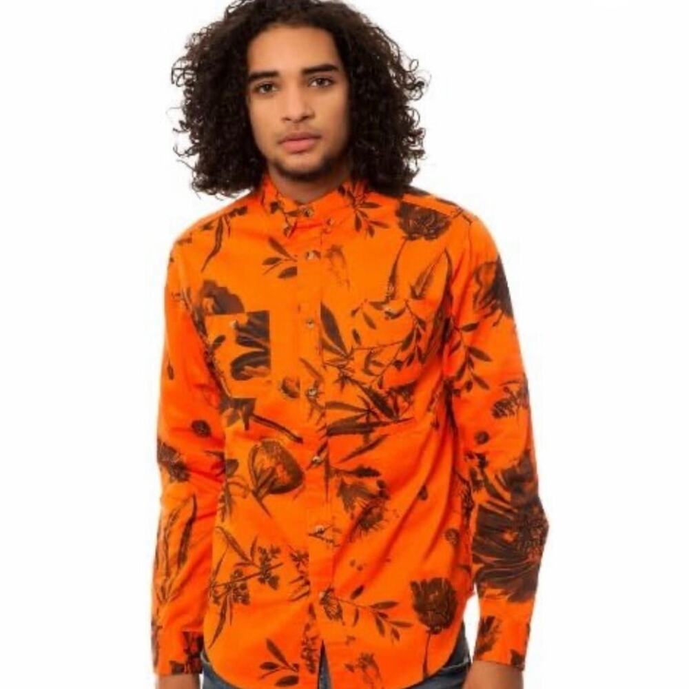 10 Deep Floral Button Down Shirt